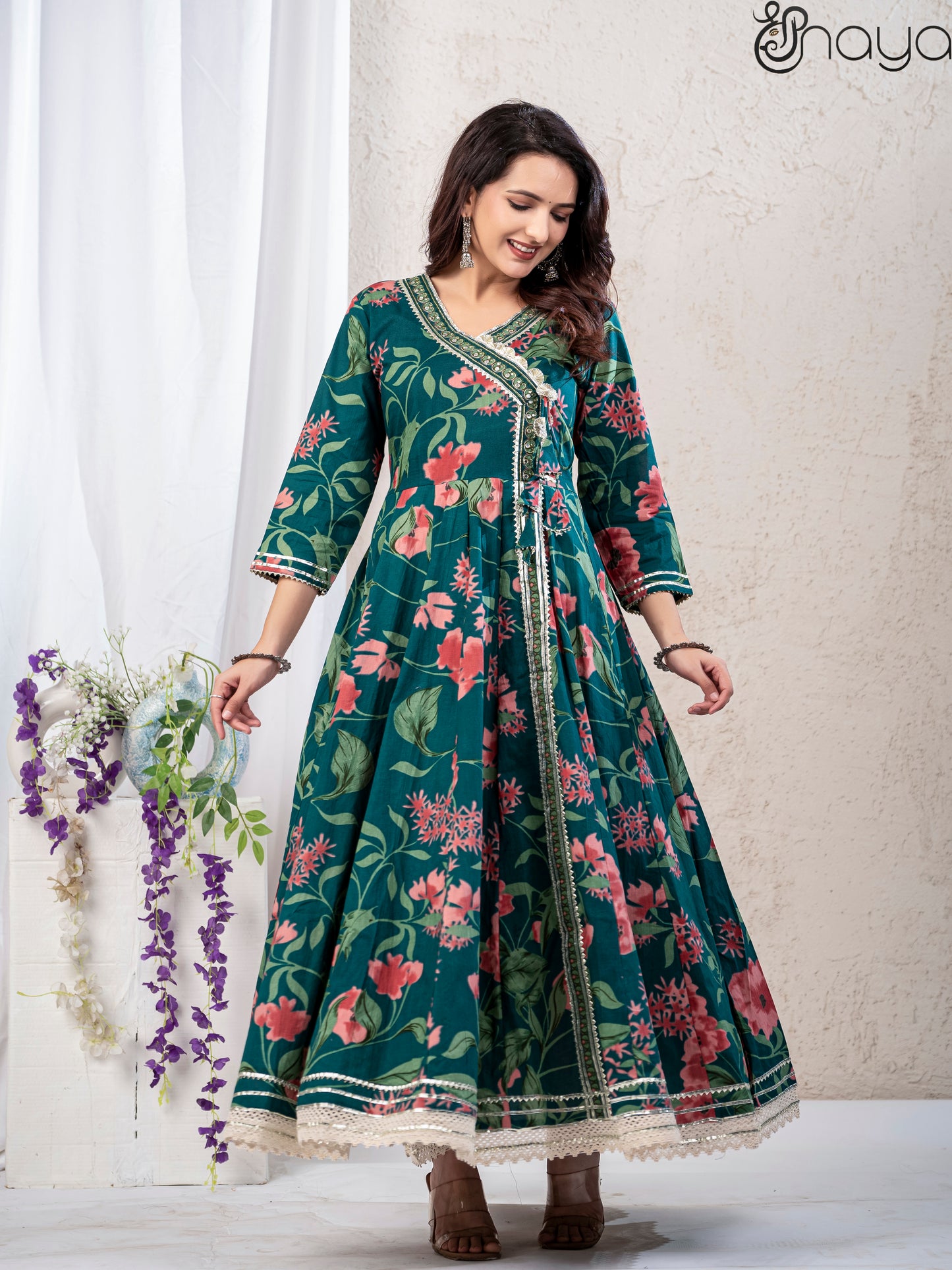 Green Anarkali Suit Set