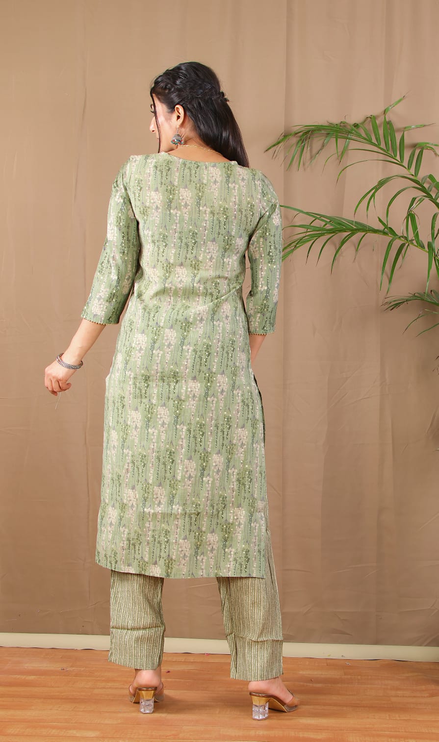 Green Pittan Kurta Pant Dupatta