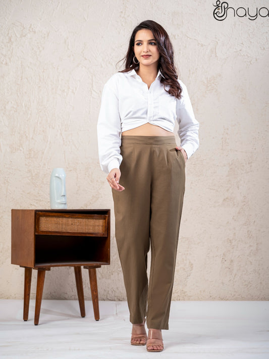 Olive Linen Pants