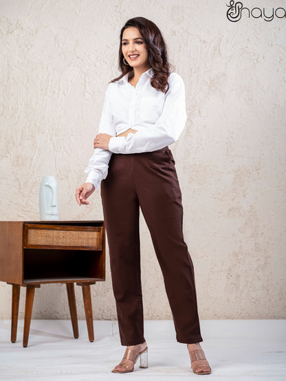 Chocolate Brown Linen Pants